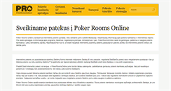 Desktop Screenshot of pokerroomsonline.lt